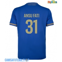 Camisa de time de futebol AS Monaco Ansu Fati #31 Replicas 2º Equipamento 2025-26 Manga Curta